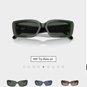 Vogue Hailey Bieber Green Sunglasses